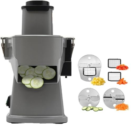 Cortadora De Alimentos Multifuncional 4 En 1, Cortadora EléCtrica De Patatas Fritas, Ralladora De Cebolla Y Rebanadora De Patatas, Con 5 Cuchillas De Acero Inoxidable, Cuchillas ExtraíBles