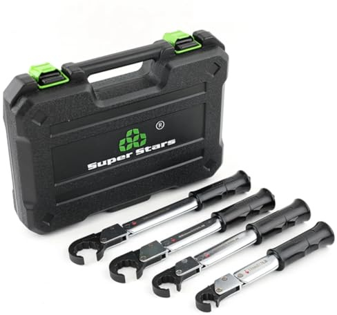 3S SuperSamaStore ST-E2629 Ensemble de 4 Clés Dynamométriques Préréglées 17-29 mm pour Installations de Climatisation avec Gaz R32 R22 R410, avec Mallette