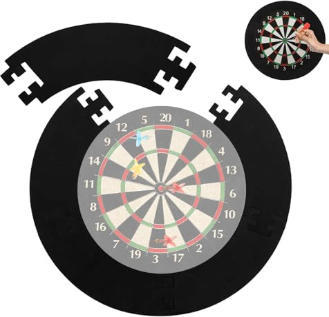 YushengTai Dart Surround, anello di protezione per freccette, 5 pezzi, protezione da parete con spessore di 30 mm, leggero e antirumore, Eva Surround, anello di protezione per freccette Ø 45 cm