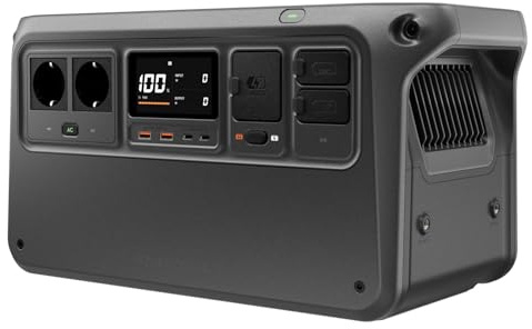 DJI Power 1000 V2 tragbare Powerstation, 1024 Wh LFP-Akku, kompakte Größe, 2600 W stabile Ausgangsleistung, in 37 Min. von 0% auf 80% geladen, Autoladung, Camping, Wohnmobile, Roadtrip, Off-Grid