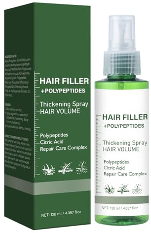 Haarverdichter Spray, Haarverdickender Mist, Sofortige Haarrollen Stärken und Nährt Die Kopfhaut, für Frauen und Männer Thickening Spray Hair Volume, Sofort-Effekt und Lichtes Haar