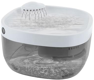 Fontana da 7 l per cani e gatti, fontana per cani con 2 elementi filtranti, 30 dB, silenziosa fontana automatica per animali domestici, per più animali domestici, 32 x 30 x 18 cm