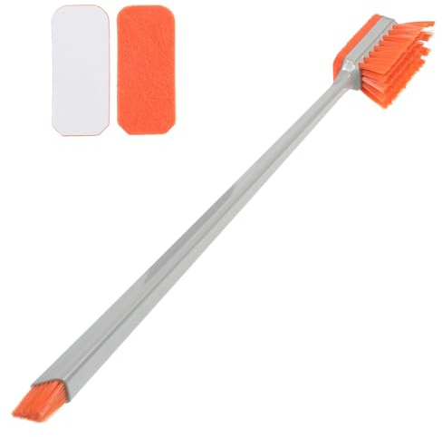 Eldraqth Aquarium Reinigungsbürste, 3-in-1 30cm Langem Griff Aquarium Reinigungsset mit 2 Filztüchern, Doppelseitiger Algenschaber Fischversorgung für Glas-Aquarien und Heimküche