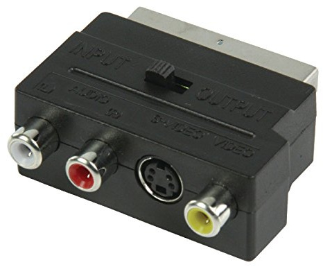 Adaptateur péritel audio vidéo mâle/femelle entrée et sortie commutable ERARD 06749