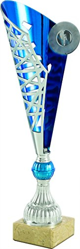 Art-Trophies AT82042 Trofeo Sportivo, Argento/Blu, Taglia Unica