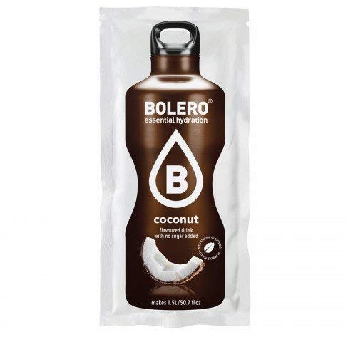 BOLERO Drinks 72 bustine da 9 grammi gusto COCONUT - Preparato istantaneo per Bevande con Stevia e Vitamina C e Senza Zucchero