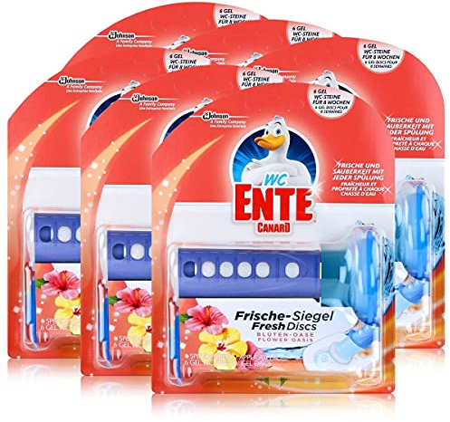 WC Ente Frische Siegel Starter Set Blüten-Oase - 6 Gel Siegel (6er Pack)