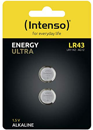 Intenso Energy Ultra LR43 Lot de 2 Piles Bouton alcalines sous Blister