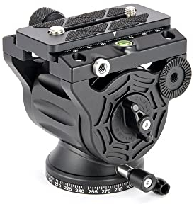 3 Legged Thing AirHed Cine Tripod Head - Adjustable, Lightweight Video Head with Panning Arm for Arca Swiss DSLR and Mirrorless & Standard Video Compatibility (AHCINE-ADARK)