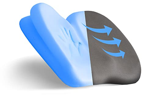 Klaudena Memory Foam Sitzkissen Bürostuhl, Steißbeinkissen Rücken Unterstützung Schmerzlinderung, Lendenwirbel Kissen, Arbeit Stuhl Pad Kissen, Ischias, korrekte Haltung, Bürostuhl Sitzkissen