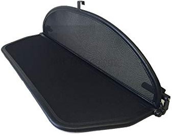 PureWind Windschott kompatibel mit Alfa Romeo Fastback Spider Typ 916 Baujahr 1994-2006 (Schwarz) – Windschott Universal mit Schnellverschluss ohne Tasche