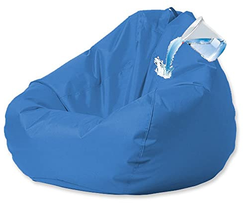 SXBCyan Copertura Impermeabile for Pouf Impermeabile for Esterni, Senza Riempimento, Giardino, Spiaggia, Piscina, Pouf Galleggiante, Sedia Oxford for Bambini E Adulti(Blue,L-D80cm-cover)
