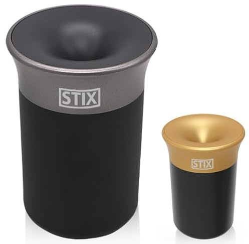 STIX-Becher Auto Aschenbecher (erhältlich in 2 Farben) - schwarz/grau | kompatibel mit IQOS Iluma Prime One Terea, Duo 3 Heets, GLO Neo Tabak Sticks