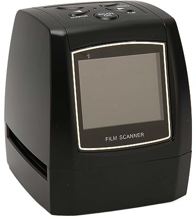 5MP Film & Slide Scanner, Converts 35mm 135 Films Slides Negatives to Digital JPG Photos, Color Black White, 2.4 LCD Screen, 32GB Expandable