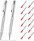 OUZHOU Lot de 2 stylos en carbure de tungstène avec 12 pointes de rechange - Aiguille à tracer en métal dur - Outil de traçage pour céramique, tôle métallique et verre
