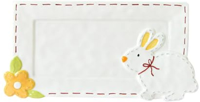 ABOOFAN Adorable Rabbit Plate Salad Serving Fruit Holder Dessert Display Children Meal Plate