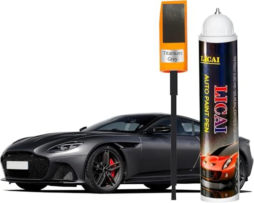 BESCH Lackstift zur schnellen Ausbesserung von Autokratzern und Steinschlägen - 12ml Reparaturstift für Autolack (Grau)