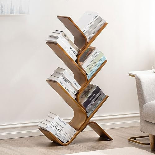 Libreria ad Albero, libreria da scrivania, libreria in bambù, scaffale portaoggetti da Pavimento, Piccola libreria Moderna, Organizer per l'arredamento dell'ufficio Domestico