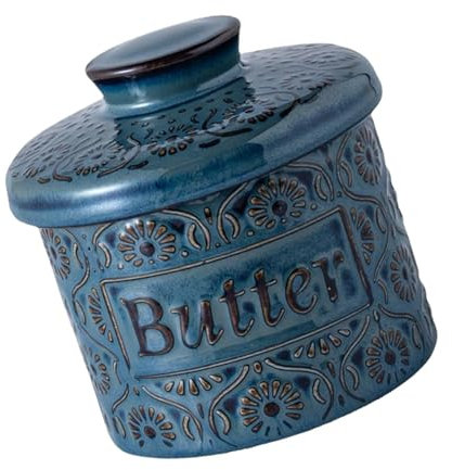 Folpus Recipiente de cerámica para, caja de, estilo vintage, fácil de limpiar, recipiente para guardar quesos, contenedor para regalo