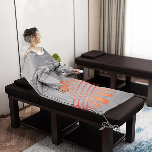 Coperta per sauna mobile, per sauna a infrarossi, coperta da sauna con maniche, per rilassamento del corpo a casa, per camera da letto, soggiorno, saloni di bellezza, località termali, uffici (argento