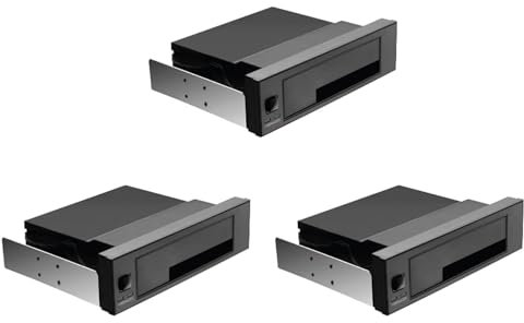 Eioeeklop 3pcs 5.25 Inch Internal Tray-Less Bay III Hard Drive Backplane Enclosure Hot Swap Mobile Rack for 2.5/3.5 Inch HDD