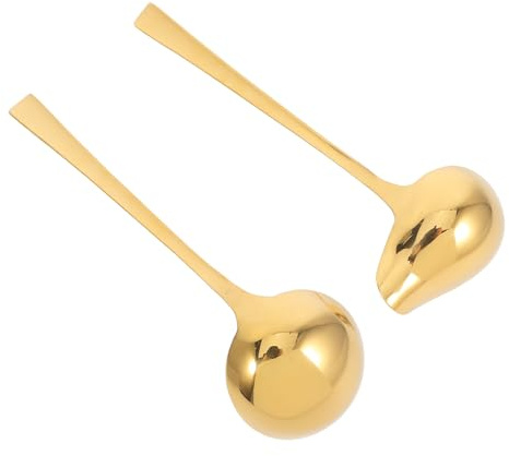 TOYANDONA 2 piezas Cucharas para Salsa de Acero Inoxidable con Boquilla Creativa para Servir y Verter Aceite y Salsas Cocina