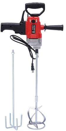 Concrete Mixer 1050W Handheld Electric Drill Mixer Set with Handle 6 Adjustable Speed Portable Corded Mortar Mixing Machine for Cement Plaster Mud Paint