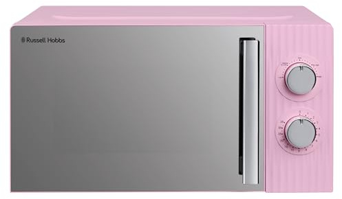 Russell Hobbs Eden 17L 700W Manual Microwave in Raspberry Pink with 5 Power Levels, Defrost & Reheat Function, 35 Minute Timer, Dial Controls, 1M Power Cord and Pull Handle Door, RHMM725RP