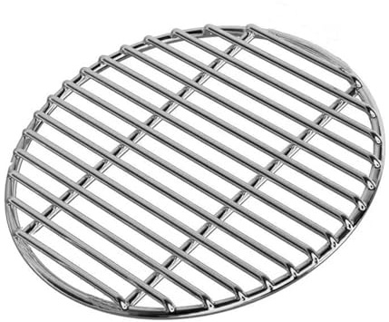 ChongKuan Griglia rotonda in acciaio inox, per braciere, pizza e pane, versatile griglia per barbecue come griglia di raffreddamento per forno a microonde e torte, griglia rotonda piatta per barbecue
