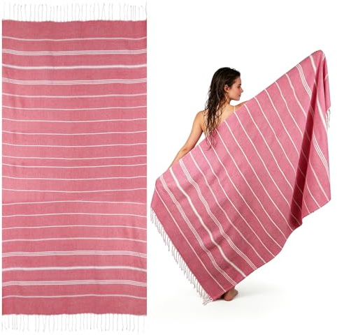 Beach Towels Extra Large, Swim Towel Adults Kids Quick Dry & Sand Free & Lightweight, Red Swimming Towel for Dock Bay Pool Travel Holiday 180 x 100cm