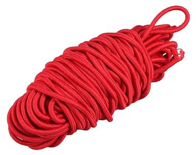 Lurrose Corda Elastica Rotonda 3mm in Pp Rossa Buona Elasticità e Tagliabile per Uso Domestico e Sartoria Multiuso Resistente e Versatile