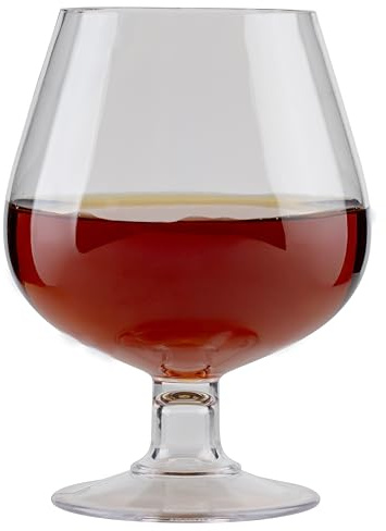 16 oz. Plastic Brandy Glasses, Break Resistant Dishwasher Safe Polycarbonate, G.E.T. BRA-2-PC-CL-EC (Pack of 4), Medium
