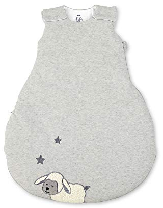 Sterntaler Schlafsack Schaf Stanley für Babys, Reißverschluss und Knöpfe, Größe: 62/68, Grau