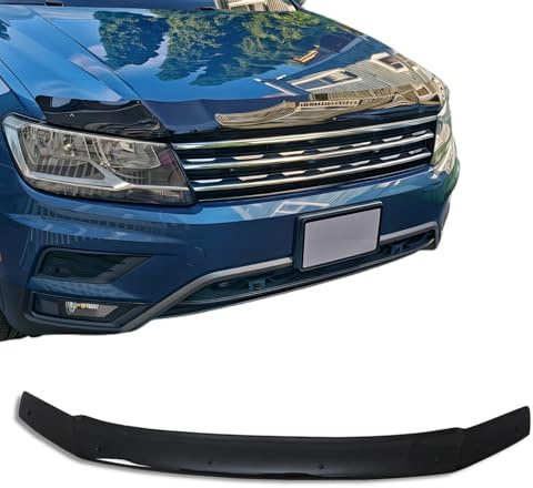 OMAC Motorhaube Deflektor Insekten Steinschlagschutz kompatibel mit VW Tiguan mk2 2016-2024 Dunkel