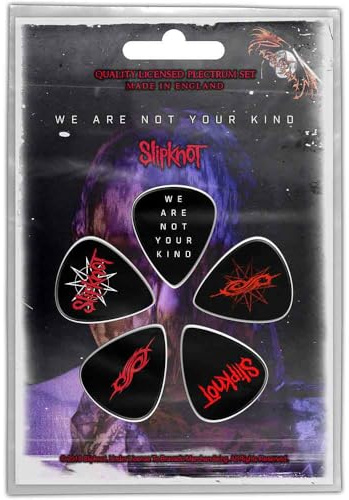 Slipknot Guitar Picks We Are Not Your Kind Band Logo Official Plectrum 5 Pack One Size