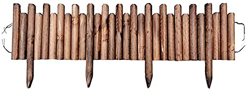 Gartenzaun Zaunelemente Miniatur Deko Dekorative Zaunplatte für Hausgarten Dekor Handwerk im Freien Streikposten Zaun Holz Miniatur Holz Garten Ornament Zaun llxyzrzbhd168(Color:Brown;Size:120×30cm)