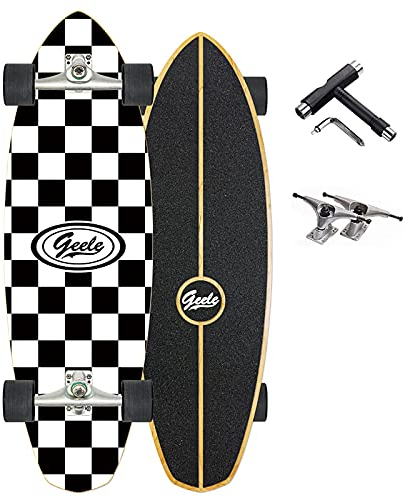 32 inch Adultos Monopatín Niño Niñas Cruiser Skateboard Longboard Profesional Adolescentes Retro Completas Boards Niños Mini Penny board 8 capas Arce Skateboard ABEC-11 Rodamiento de bolas PU Ruedas,E