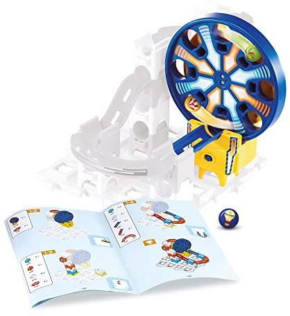 VTech - Marble Rush, Extension Électronique Circuit à Billes Grande Roue Motorisée, Jeu de Construction, 3 Pièces, 3 Billes, Cadeau Enfant Dès 4 Ans - Contenu en Français