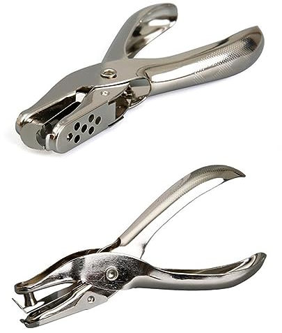 SEWACC 2St Lochzange Locher Punschspender schulsachen schulzeug Scrapbooking plier Craft tool punch box machine Scrapbooking tool stanzmaschine Puncher Silver