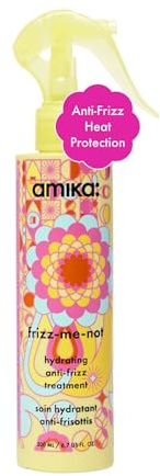 amika frizz-me-not hydrating anti-frizz treatment, 200ml | lightweight hydrating spray for medium to thick coarse hair types 2a-4c, humidity + heat protection, smooth frizz for up to 72 hours