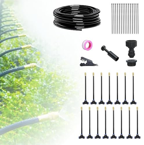 Yeliuxi 360° Curved Garden Automatic Irrigation System,Bewässerungssystem Garten,Automatische Bewässerungssets,Garten Bewässerung Kit,Misting System,für Landschaft,Flower Bed und Terrasse Pflanzen 15m