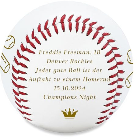 Personalisierter Baseball Individueller Baseballs mit Gravurtext Personalisierte Baseballs Erinnerungsstücke für Mann Vater Baseballtrainer Sohn Enkel (Personalisierter Baseball)