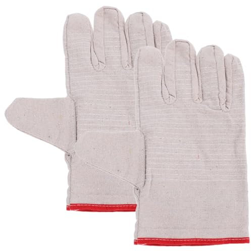 OSOLADY Cotton Gloves Welder Gloves Non-slip Outdoor Protective Gardener for Pruning