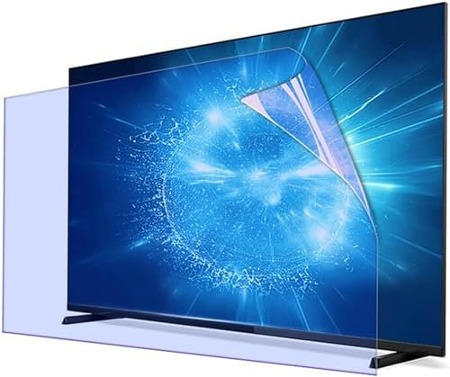 Anti-Blaulicht-TV-Displayschutzfolie, 50-65 Zoll, Blendschutzfilter, Kratzfeste Folie für rahmenlose LCD/LED/OLED und QLED 4K HDTV, 50 Zoll, 60 Zoll,60inch