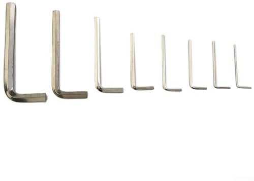 ZiStarlilife Juego de 10 llaves hexagonales A Llen, herramientas manuales profesionales, kit de llaves hexagonales métricas en forma de L con construcción de acero de 1,5 mm a 6 mm para taller de