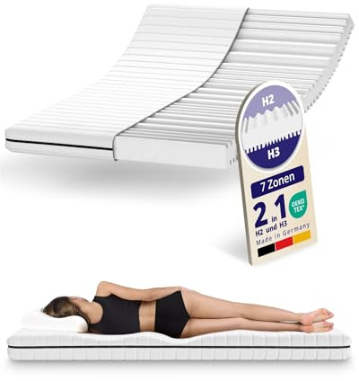 Mister Sandman Ergonomische 7-Zonen Kaltschaummatratze 140x200 cm – Wendematratze mit Zwei Härtegraden (H2/H3) – Bezug abnehmbar & waschbar – Rollmatratze – Made in Germany (Höhe: 13cm)