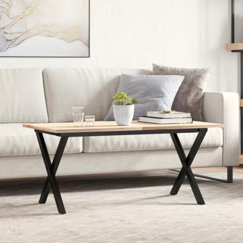 Frdhee Beine für Möbel Kleine Tischbeine,Couchtisch-Gestell in X-Form 90x30x43 cm Stahl,Tischkufen für Frühstückstisch und Schreibtisch