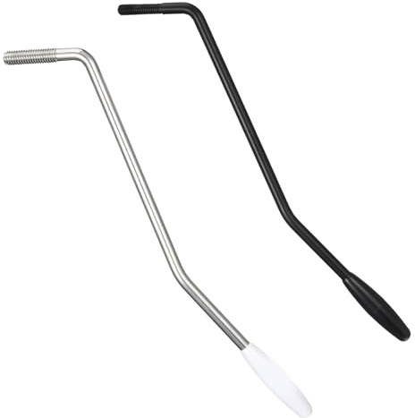 Guduling Whammy Bar, 2 pezzi braccio tremolo 5 mm + 6 mm, leva tremolo per chitarra elettrica, sistema tremolo (nero, argento)