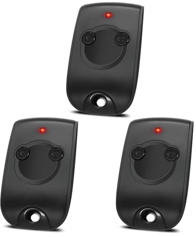 3PCS Télécommande Portail Remplacement pour SOM-1841026,Télécommande Bip Portail avec Rolling CodeTélécommande 2 Canaux 433,42MHz,Télécommande Bip Portail,Noir (Piles Supplémentaires Incluses)