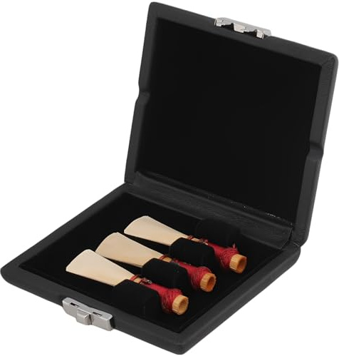 Machify Fagottrohr-Aufbewahrungsbox aus PU-Leder, für Fagott, mit Schlitzen, schwarzes Massivholz, Fagott-Rohrbehälter, mit seitlichen Belüftungslöchern, tragbares professionelles Fagott-Zubehör, 3
